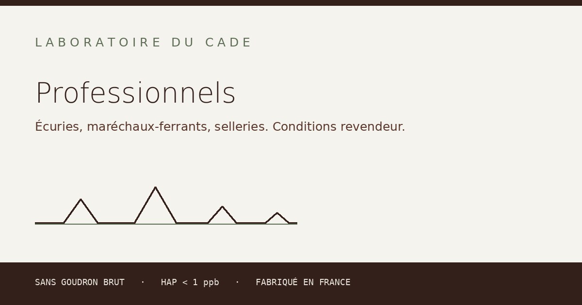 Usage professionnel en écurie